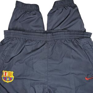 Vintage Nike FC Barcelona Football Pants Soccer Blue Sweatpants Size Medium